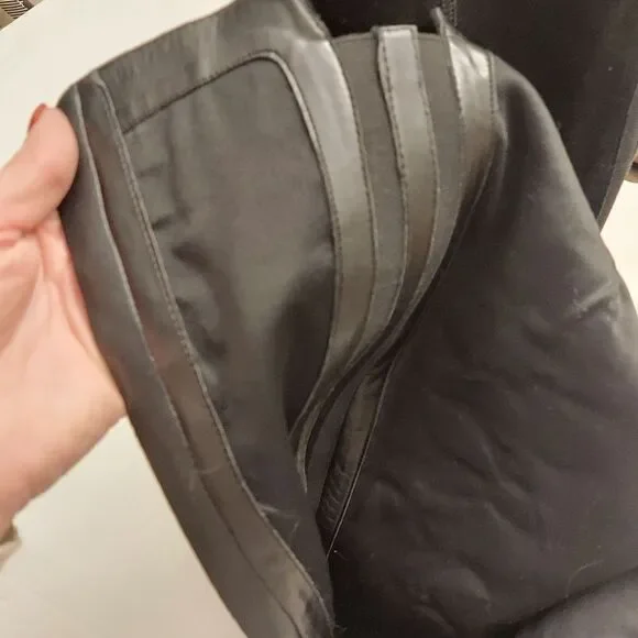 MARC FISHER Secrit Black Suede Studded  Medium Calf Tall Boots - Picture 14 of 15